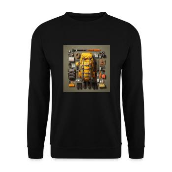 Tout ce dont j’ai besoin pour la randonnée - Sweat-shirt Unisexe - noir - Devant - Alina (178cm) & Michal (187cm)