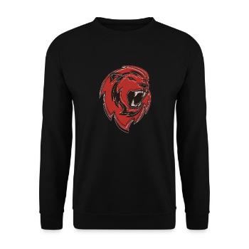 LION ROSSONERO ACM - RED - Unisex Sweatshirt - black - Front - Alina (178cm) & Michal (187cm)