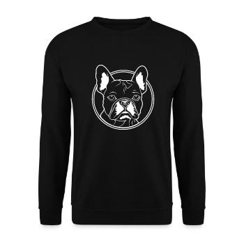 French Bulldog Frenchie Boston Terrier - Unisex Sweatshirt - black - Front - Alina (178cm) & Michal (187cm)