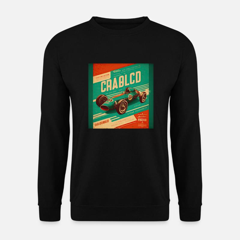 Retro Auto Poster Vintage Auto old School - Unisex Pullover - Schwarz