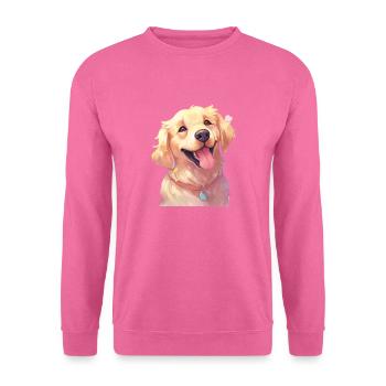 L’art du Golden Retriever - Sweat-shirt Unisexe - rose - Devant