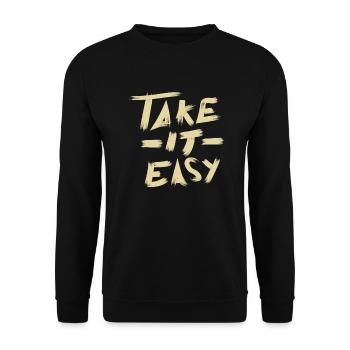 Take it Easy - Unisex Sweatshirt - black - Front - Alina (178cm) & Michal (187cm)