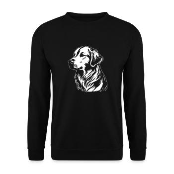 Golden retriever - Sweat-shirt Unisexe - noir - Devant - Alina (178cm) & Michal (187cm)