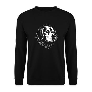 Golden retriever - Sweat-shirt Unisexe - noir - Devant - Alina (178cm) & Michal (187cm)