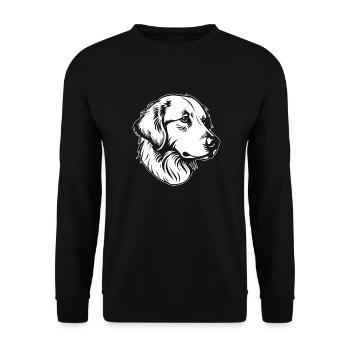 Golden retriever - Sweat-shirt Unisexe - noir - Devant - Alina (178cm) & Michal (187cm)