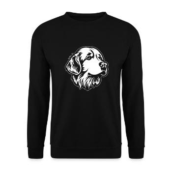 Golden retriever - Sweat-shirt Unisexe - noir - Devant - Alina (178cm) & Michal (187cm)