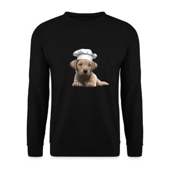 Labrador Retriever Restaurateur Cooking Puppy - Unisex Sweatshirt - black - Front - Alina (178cm) & Michal (187cm)