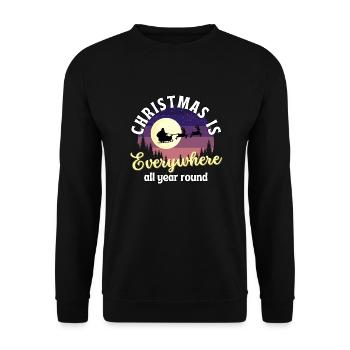 Noël est partout toute l’année. - Sweat-shirt Unisexe - noir - Devant - Alina (178cm) & Michal (187cm)