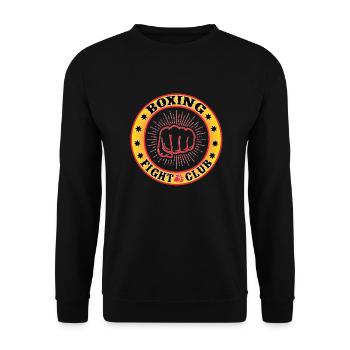 Boxing Fight Club Design - Unisex Pullover - Schwarz - Vorne - Alina (178cm) & Michal (187cm)