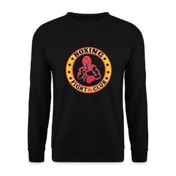 Boxing Fight Club Design - Unisex Pullover - Schwarz - Vorne - Alina (178cm) & Michal (187cm)