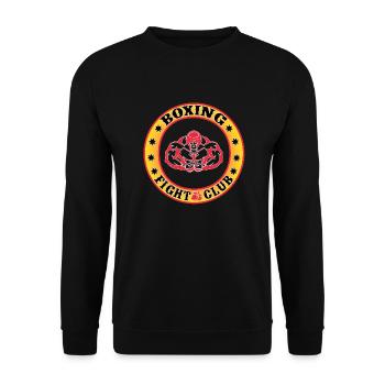 Boxing Fight Club Design - Unisex Pullover - Schwarz - Vorne - Alina (178cm) & Michal (187cm)