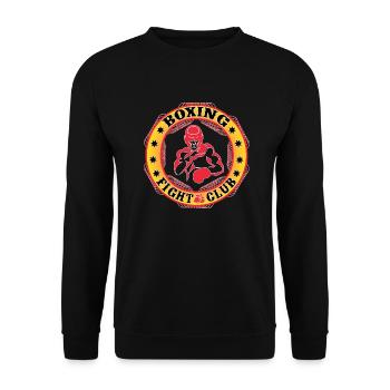 Boxing Fight Club Design - Unisex Pullover - Schwarz - Vorne - Alina (178cm) & Michal (187cm)