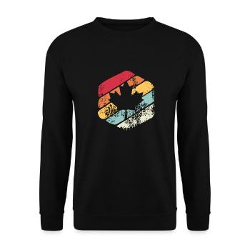 Canada Vintage Gift - Unisex Sweatshirt - black - Front - Alina (178cm) & Michal (187cm)