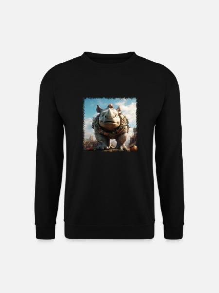 Rhinocéros cool - Sweat-shirt Unisexe - noir