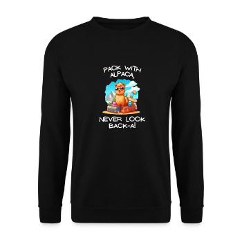 Aventure cool tu dis Alpaga Mes sacs Tee Kids - Sweat-shirt Unisexe - noir - Devant - Alina (178cm) & Michal (187cm)