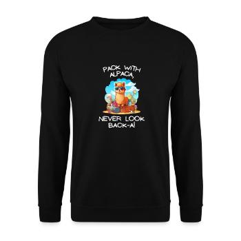 Aventure cool tu dis Alpaga Mes sacs Tee Kids - Sweat-shirt Unisexe - noir - Devant - Alina (178cm) & Michal (187cm)