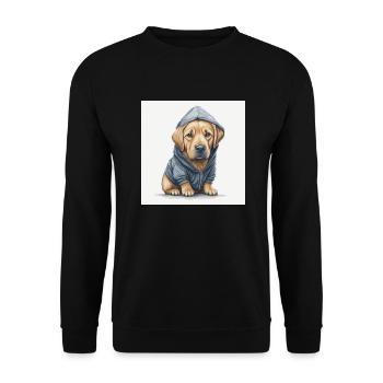 Labrador Retriever - Unisex Pullover - Schwarz - Vorne - Alina (178cm) & Michal (187cm)