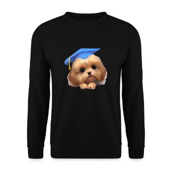 Bachelor Dogs Graduation Terrier Studies - Unisex Sweatshirt - black - Front - Alina (178cm) & Michal (187cm)
