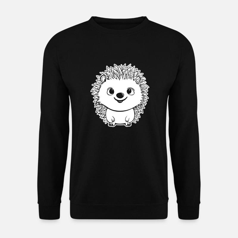 Igel Wald Stachelig Tier - Unisex Pullover - Schwarz