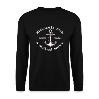 Smooth Sea - Unisex Sweatshirt - black - Front - Alina (178cm) & Michal (187cm)