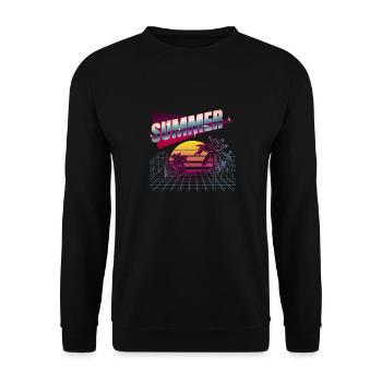 Summer T-shirt - Unisex Sweatshirt - black - Front - Alina (178cm) & Michal (187cm)