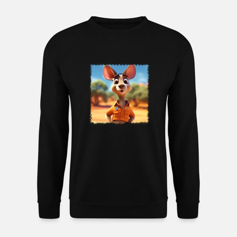 Süßes Känguru - Unisex Pullover - Schwarz