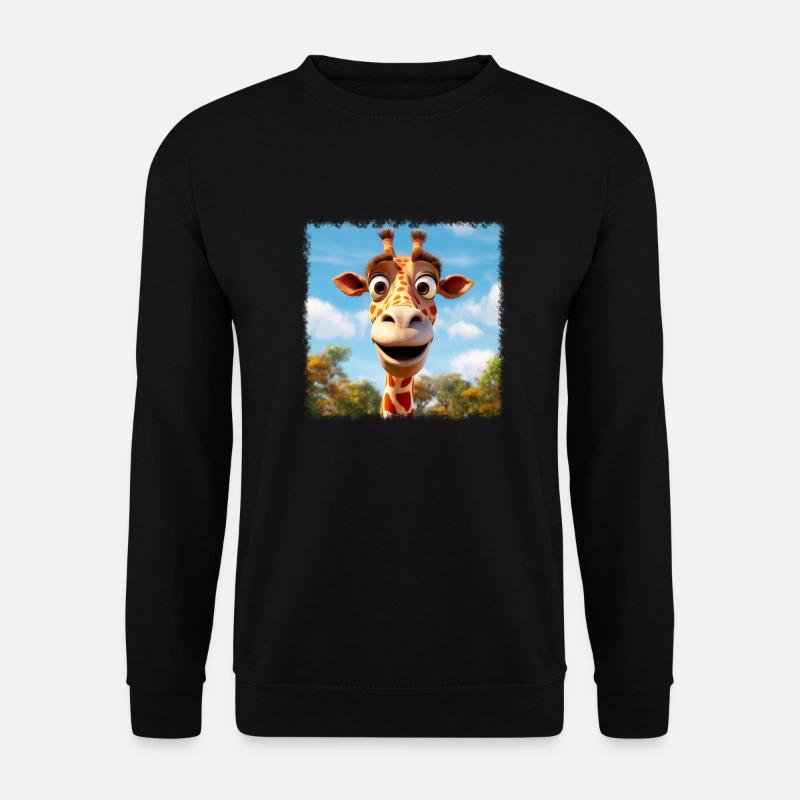 Cute Giraffe - Unisex Sweatshirt - black
