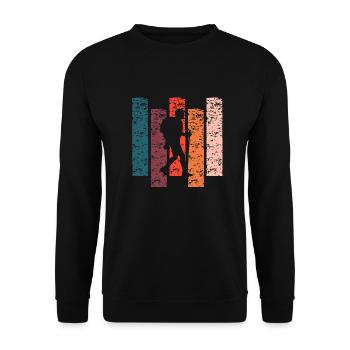 Vintage gift hike - Unisex Sweatshirt - black - Front - Alina (178cm) & Michal (187cm)