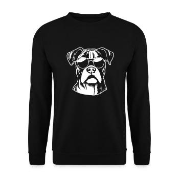 Boxer Dog Dog Breeds - Unisex Sweatshirt - black - Front - Alina (178cm) & Michal (187cm)