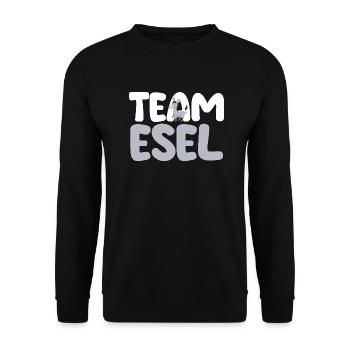 Esel - Unisex Pullover - Schwarz - Vorne - Alina (178cm) & Michal (187cm)