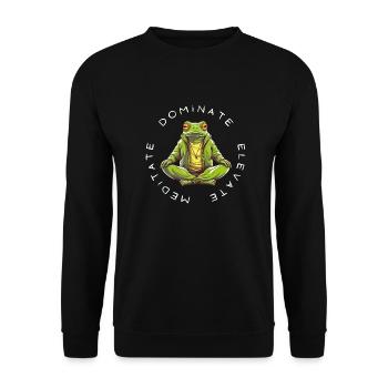 Yoga Meditation Meditate and Enhance - Unisex Sweatshirt - black - Front - Alina (178cm) & Michal (187cm)