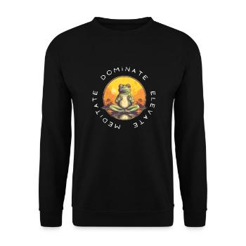 Yoga Meditation Meditate and Enhance - Unisex Sweatshirt - black - Front - Alina (178cm) & Michal (187cm)