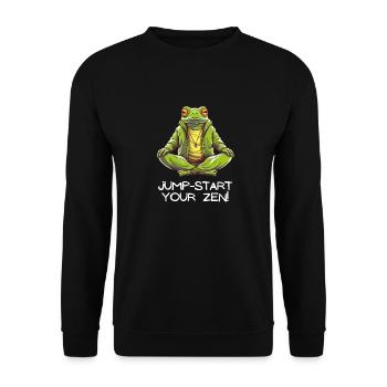 Yoga Meditation Hop Stretch Relax Tea - Unisex Sweatshirt - black - Front - Alina (178cm) & Michal (187cm)