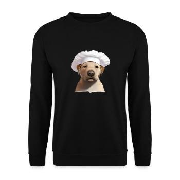 Golden Retriever Cooking Dogs Gastronom Puppy - Sweat-shirt Unisexe - noir - Devant - Alina (178cm) & Michal (187cm)