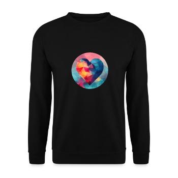 Freedom of Love - Unisex Sweatshirt - black - Front - Alina (178cm) & Michal (187cm)