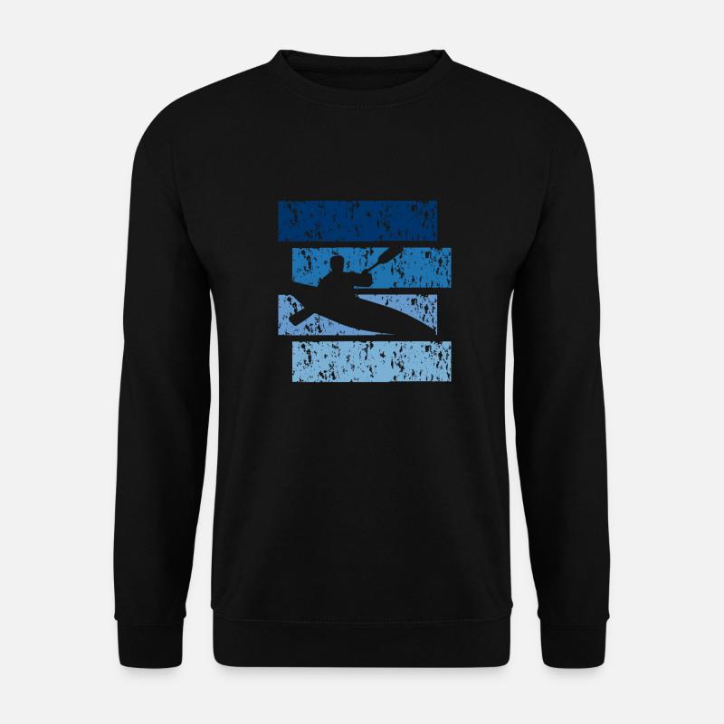 Vintage Geschenk Kajak - Unisex Pullover - Schwarz