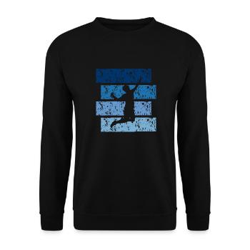 Badminton Vintage-Geschenk - Unisex Pullover - Schwarz - Vorne - Alina (178cm) & Michal (187cm)