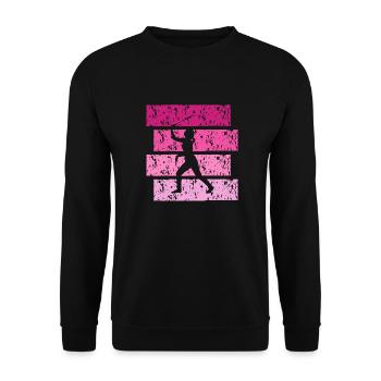 Badminton Vintage-Geschenk - Unisex Pullover - Schwarz - Vorne - Alina (178cm) & Michal (187cm)