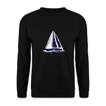 voilier voilier voilier voilier voilier voilier - Sweat-shirt Unisexe - noir - Devant - Alina (178cm) & Michal (187cm)