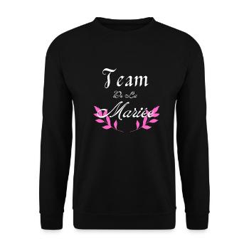 team de la Mariée - Sweat-shirt Unisexe - noir - Devant - Alina (178cm) & Michal (187cm)
