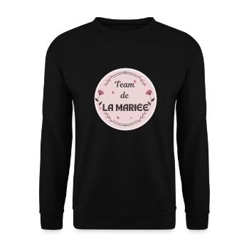 team de la Mariée - Sweat-shirt Unisexe - noir - Devant - Alina (178cm) & Michal (187cm)