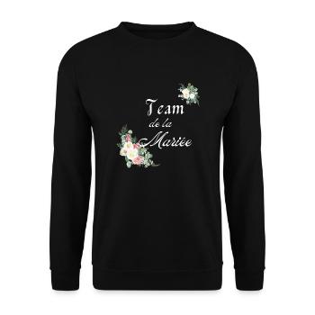 team de la Mariée - Sweat-shirt Unisexe - noir - Devant - Alina (178cm) & Michal (187cm)