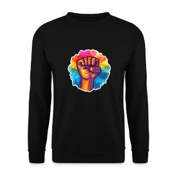 Freedom and love - Unisex Sweatshirt - black - Front - Alina (178cm) & Michal (187cm)