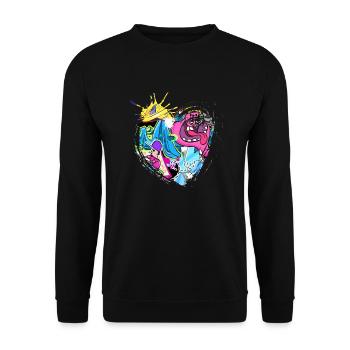 Graffiti style Splash hip hop couleurs peintre couleur - Sweat-shirt Unisexe - noir - Devant - Alina (178cm) & Michal (187cm)