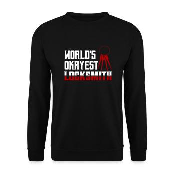 World's Okayest Locksmith Pick Locks Lockpicker - Unisex Pullover - Schwarz - Vorne - Alina (178cm) & Michal (187cm)