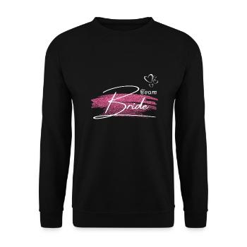 Team Braut-Team der Braut Golden Pink - Unisex Pullover - Schwarz - Vorne - Alina (178cm) & Michal (187cm)