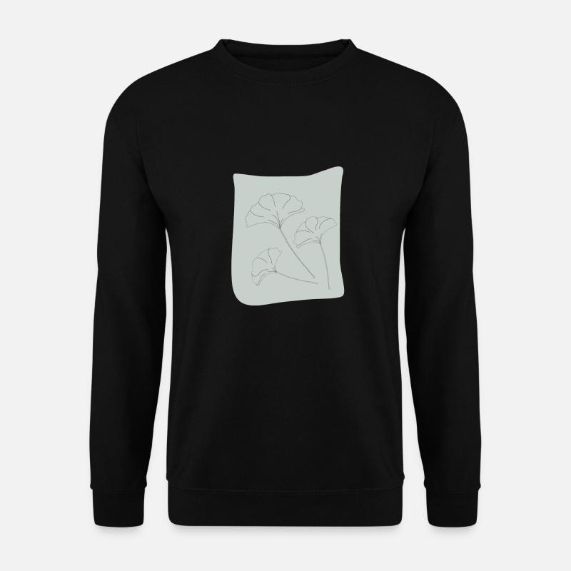 GINKO LINEART - Unisex Pullover - Schwarz