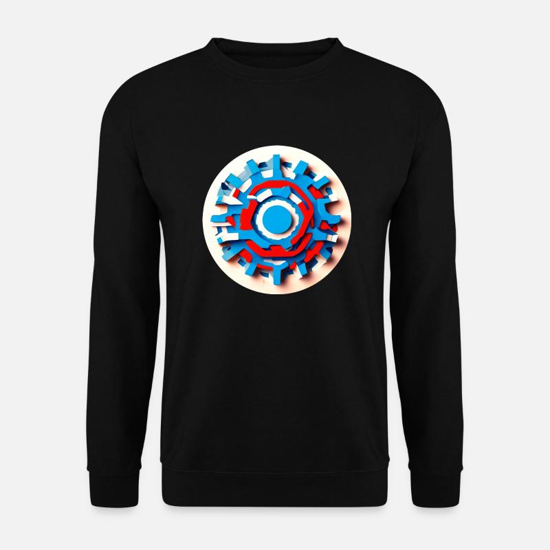Abstract Psychedelic Gear Wheel - Unisex Pullover - Schwarz