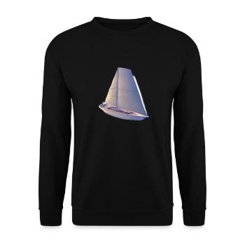 Segelschiff Segeln Segelsport Segler Segelboot - Unisex Pullover - Schwarz - Vorne - Alina (178cm) & Michal (187cm)