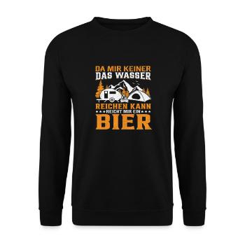 Da mir keiner das Wasser reichen kann reicht mir.. - Unisex Pullover - Schwarz - Vorne - Alina (178cm) & Michal (187cm)